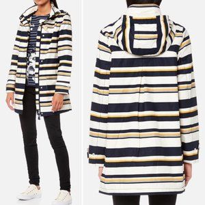 JOULES Haven Waterproof Hooded Striped Rain Jacket
